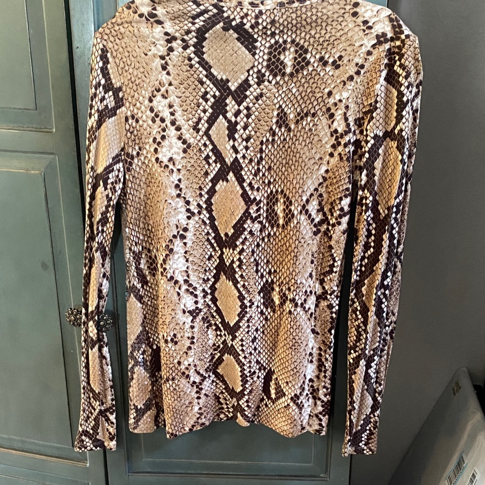 Michael Kors Beige and Brown Snakeskin Top - Picture 8 of 8